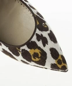 Hot Sale 👏 Stella McCartney Leopard Print Canvas Slingback Nathalie Wedges Size 38 For 👩 Women 🛒 -Stella McCartney Shop luxury women stella mccartney new shoes p21305 009