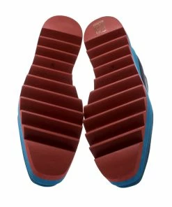 Top 10 😉 Stella McCartney Blue Faux Suede Elyse Slip On Platform 👟 Sneakers Size 38 For 👩 Women ✨ -Stella McCartney Shop luxury women stella mccartney new shoes p216858 002