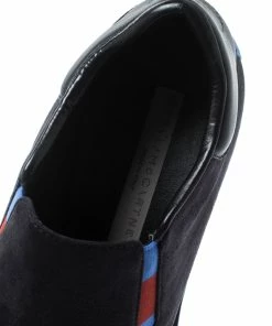 Top 10 😉 Stella McCartney Blue Faux Suede Elyse Slip On Platform 👟 Sneakers Size 38 For 👩 Women ✨ -Stella McCartney Shop luxury women stella mccartney new shoes p216858 005