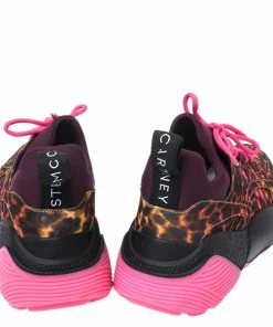 Best Sale ✔️ Stella McCartney Multicolor Leopard Print Fabric Eclypse Lace Up 👟 Sneakers Size 40 For 👩 Women ⭐ -Stella McCartney Shop luxury women stella mccartney new shoes p261098 006