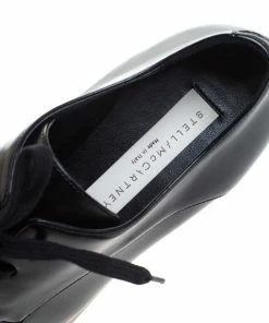 Promo ❤️ Stella McCartney Black Faux Leather Elyse Platform Derby Size 38 For 👩 Women 😉 -Stella McCartney Shop luxury women stella mccartney new shoes p261603 005
