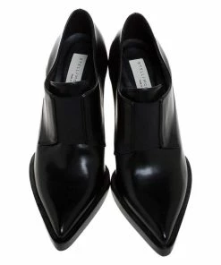New ✔️ Stella McCartney Black Faux Leather Pointed Toe Ankle Booties Size 36 For 👩 Women 🔔 -Stella McCartney Shop luxury women stella mccartney new shoes p265974 003
