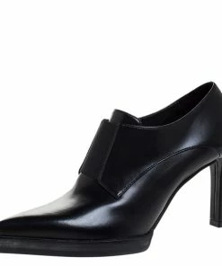 New โ๏ธ Stella McCartney Black Faux Leather Pointed Toe Ankle Booties Size 36 For ๐ฉ Women ๐