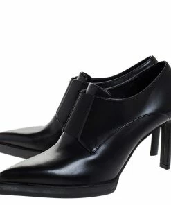 New ✔️ Stella McCartney Black Faux Leather Pointed Toe Ankle Booties Size 36 For 👩 Women 🔔 -Stella McCartney Shop luxury women stella mccartney new shoes p265974 007