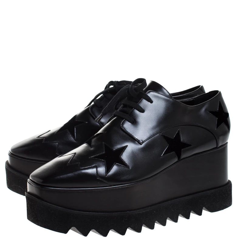 Best Pirce โ๏ธ Stella McCartney Black Faux Leather And Velvet Elyse Star Platform Lace Up Booties Size 40 For ๐ฉ Women ๐ฅฐ 6 Best Pirce โ๏ธ Stella McCartney Black Faux Leather And Velvet Elyse Star Platform Lace Up Booties Size 40 For ๐ฉ Women ๐ฅฐ - Image 4