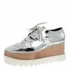 Flash Sale 🎁 Stella McCartney Metallic Silver Faux Leather Elyse Star Platform Derby Size 41 For 👩 Women 😀 -Stella McCartney Shop luxury women stella mccartney new shoes p281231 1585135854 003