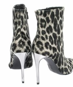 Deals 🥰 Stella McCartney Black Leopard Print Velvet Pointed Toe Ankle Booties Size 37 For 👩 Women 🔔 -Stella McCartney Shop luxury women stella mccartney new shoes p299914 006