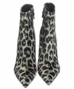 Deals 🥰 Stella McCartney Black Leopard Print Velvet Pointed Toe Ankle Booties Size 37 For 👩 Women 🔔 -Stella McCartney Shop luxury women stella mccartney new shoes p299914 007