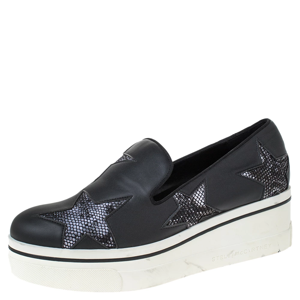 Coupon 💯 Stella McCartney Black Faux Leather Star Platform Slip On 👟 Sneakers Size 38 For 👩 Women 😉 3 Coupon 💯 Stella McCartney Black Faux Leather Star Platform Slip On 👟 Sneakers Size 38 For 👩 Women 😉