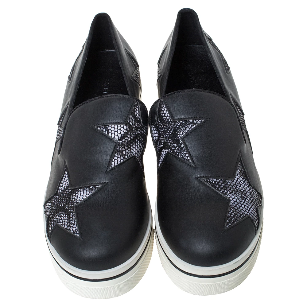Coupon 💯 Stella McCartney Black Faux Leather Star Platform Slip On 👟 Sneakers Size 38 For 👩 Women 😉 5 Coupon 💯 Stella McCartney Black Faux Leather Star Platform Slip On 👟 Sneakers Size 38 For 👩 Women 😉 - Image 3