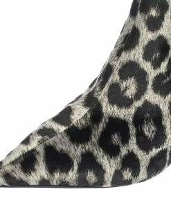 Best Sale 😉 Stella McCartney Black Leopard Print Velvet Pointed Toe Ankle Booties Size 39 For 👩 Women 🥰 -Stella McCartney Shop luxury women stella mccartney new shoes p299958 007