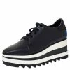 Best reviews of 😀 Stella McCartney Black Faux Leather Elyse Platform Lace Up 👟 Sneakers 40 For 👩 Women 🎁 -Stella McCartney Shop luxury women stella mccartney new shoes p301273 003