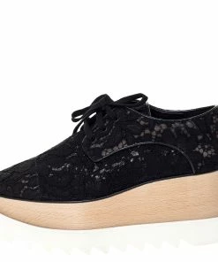 Cheap 🧨 Stella McCartney Black Lace Elyse Platform Lace Up 👟 Sneakers Size 39 For 👩 Women 😍 -Stella McCartney Shop luxury women stella mccartney new shoes p301275 009