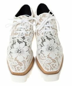 New ✨ Stella McCartney White Lace Elyse Platform Lace Up 👟 Sneakers Size 39 For 👩 Women 🧨 -Stella McCartney Shop luxury women stella mccartney new shoes p301309 003