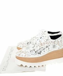 New ✨ Stella McCartney White Lace Elyse Platform Lace Up 👟 Sneakers Size 39 For 👩 Women 🧨 -Stella McCartney Shop luxury women stella mccartney new shoes p301309 008
