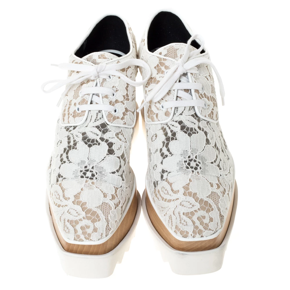 Best deal ⭐ Stella McCartney White Lace Elyse Platform Lace Up 👟 Sneakers Size 36.5 For 👩 Women 🛒 5 Best deal ⭐ Stella McCartney White Lace Elyse Platform Lace Up 👟 Sneakers Size 36.5 For 👩 Women 🛒 - Image 3