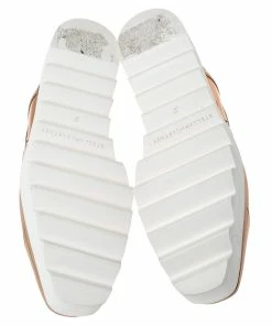 Budget ✔️ Stella McCartney Metallic Bronze Faux Leather Elyse Platform Lace Up 👟 Sneakers Size 37 For 👩 Women 🤩 -Stella McCartney Shop luxury women stella mccartney new shoes p302533 007