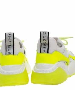 Cheapest 💯 Stella McCartney White/Neon Green Faux Leather/Fabric Eclypse Lace 👟 Sneakers Size 41 For 👩 Women 😀 -Stella McCartney Shop luxury women stella mccartney new shoes p314408 005
