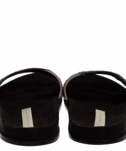 Hot Sale 😉 Stella McCartney Blue Denim Fabric Star Flat Slides Size 41 For 👩 Women 😍 -Stella McCartney Shop luxury women stella mccartney new shoes p326720 004