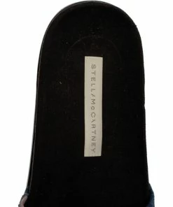 Hot Sale 😉 Stella McCartney Blue Denim Fabric Star Flat Slides Size 41 For 👩 Women 😍 -Stella McCartney Shop luxury women stella mccartney new shoes p326720 007