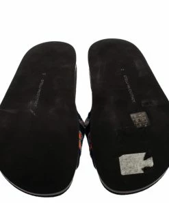Hot Sale 😉 Stella McCartney Blue Denim Fabric Star Flat Slides Size 41 For 👩 Women 😍 -Stella McCartney Shop luxury women stella mccartney new shoes p326720 008
