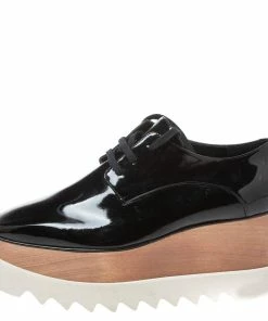 Best reviews of 🔥 Stella McCartney Black Faux Patent Leather Elyse Platform Derby 👟 Sneakers Size 40 For 👩 Women 👍 -Stella McCartney Shop luxury women stella mccartney new shoes p326801 004
