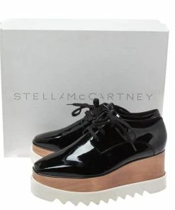 Best reviews of 🔥 Stella McCartney Black Faux Patent Leather Elyse Platform Derby 👟 Sneakers Size 40 For 👩 Women 👍 -Stella McCartney Shop luxury women stella mccartney new shoes p326801 006
