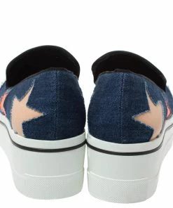 Deals ✨ Stella McCartney Blue Denim Binx Star Platform Slip On 👟 Sneakers Size 40 For 👩 Women ⌛ -Stella McCartney Shop luxury women stella mccartney new shoes p326869 004