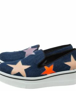 Deals ✨ Stella McCartney Blue Denim Binx Star Platform Slip On 👟 Sneakers Size 40 For 👩 Women ⌛ -Stella McCartney Shop luxury women stella mccartney new shoes p326869 007