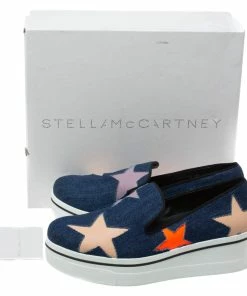 Deals ✨ Stella McCartney Blue Denim Binx Star Platform Slip On 👟 Sneakers Size 40 For 👩 Women ⌛ -Stella McCartney Shop luxury women stella mccartney new shoes p326869 009