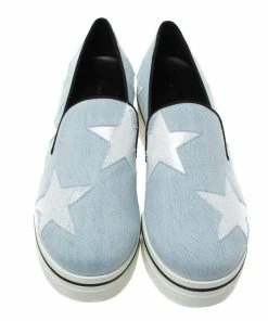 Cheap 🎁 Stella McCartney Light Blue Denim Binx Star Platform Slip On 👟 Sneakers Size 41 For 👩 Women 🔔 -Stella McCartney Shop luxury women stella mccartney new shoes p326871 004
