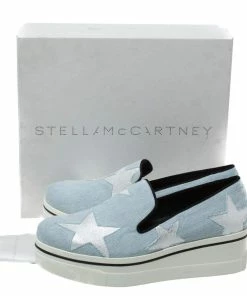 Cheap 🎁 Stella McCartney Light Blue Denim Binx Star Platform Slip On 👟 Sneakers Size 41 For 👩 Women 🔔 -Stella McCartney Shop luxury women stella mccartney new shoes p326871 007