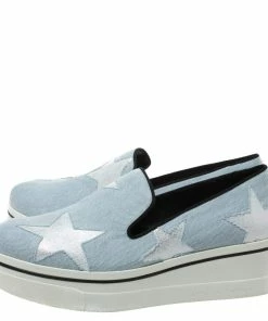 Cheap 🎁 Stella McCartney Light Blue Denim Binx Star Platform Slip On 👟 Sneakers Size 41 For 👩 Women 🔔 -Stella McCartney Shop luxury women stella mccartney new shoes p326871 008