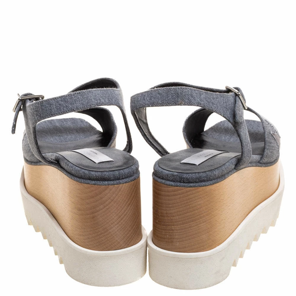 Best Pirce ๐ Stella McCartney Grey Denim Elyse Platform Ankle Strap ๐ฉด Sandals Size 37 For ๐ฉ Women ๐ฏ 7 Best Pirce ๐ Stella McCartney Grey Denim Elyse Platform Ankle Strap ๐ฉด Sandals Size 37 For ๐ฉ Women ๐ฏ - Image 5