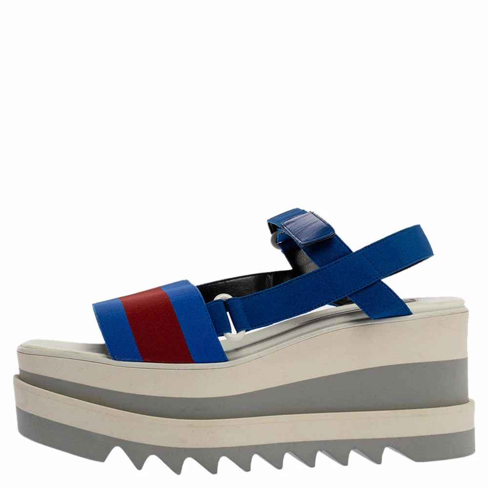 Cheap ๐ Stella McCartney Blue Canvas Striped Platform Ankle Strap ๐ฉด Sandals Size 40 For ๐ฉ Women ๐ 4 Cheap ๐ Stella McCartney Blue Canvas Striped Platform Ankle Strap ๐ฉด Sandals Size 40 For ๐ฉ Women ๐ - Image 2