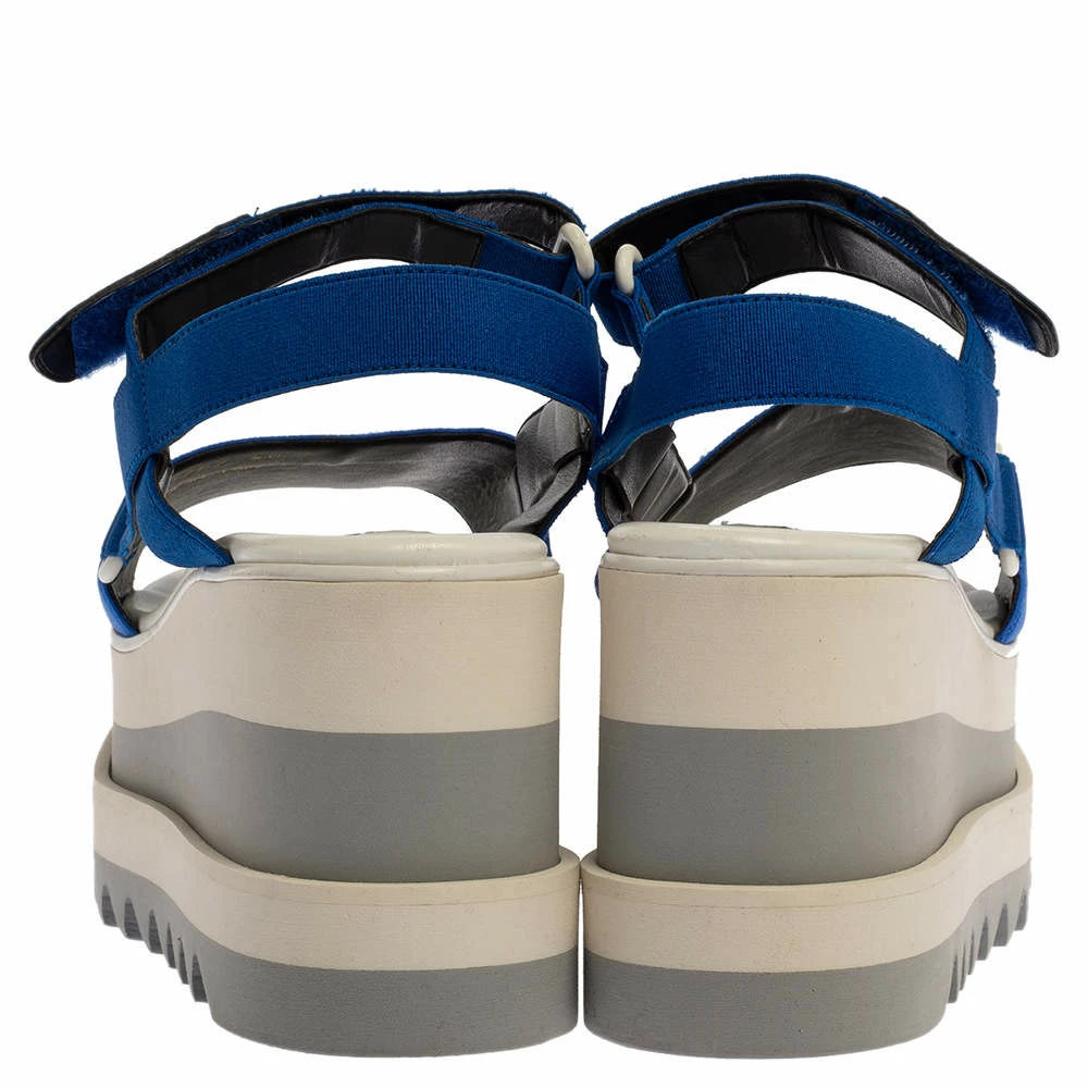 Cheap ๐ Stella McCartney Blue Canvas Striped Platform Ankle Strap ๐ฉด Sandals Size 40 For ๐ฉ Women ๐ 7 Cheap ๐ Stella McCartney Blue Canvas Striped Platform Ankle Strap ๐ฉด Sandals Size 40 For ๐ฉ Women ๐ - Image 5