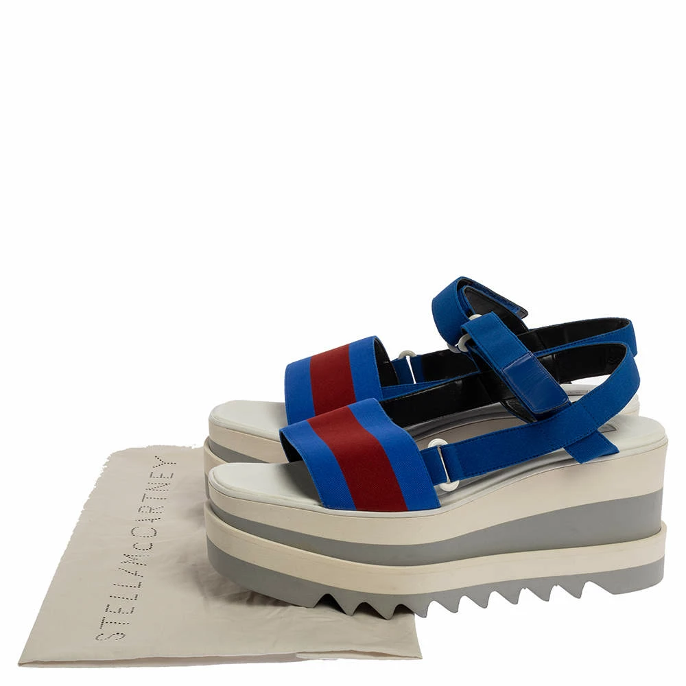 Cheap ๐ Stella McCartney Blue Canvas Striped Platform Ankle Strap ๐ฉด Sandals Size 40 For ๐ฉ Women ๐ 10 Cheap ๐ Stella McCartney Blue Canvas Striped Platform Ankle Strap ๐ฉด Sandals Size 40 For ๐ฉ Women ๐ - Image 8