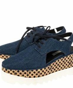 Top 10 🛒 Stella McCartney Blue Denim Elyse Cut Out Derby Size 39 For 👩 Women 🌟 -Stella McCartney Shop luxury women stella mccartney new shoes p393596 004