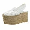 Deals 👏 Stella McCartney White Faux Leather Wedge Espadrilles Size 38 For 👩 Women 😍