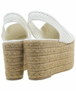 Deals 👏 Stella McCartney White Faux Leather Wedge Espadrilles Size 38 For 👩 Women 😍 -Stella McCartney Shop luxury women stella mccartney new shoes p39823 005