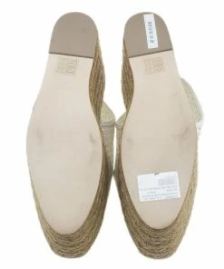 Deals 👏 Stella McCartney White Faux Leather Wedge Espadrilles Size 38 For 👩 Women 😍 -Stella McCartney Shop luxury women stella mccartney new shoes p39823 007