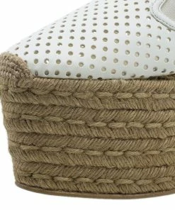 Deals 👏 Stella McCartney White Faux Leather Wedge Espadrilles Size 38 For 👩 Women 😍 -Stella McCartney Shop luxury women stella mccartney new shoes p39823 009