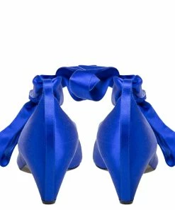 Wholesale 🧨 Stella McCartney Blue Satin Ankle Wrap Pumps Size 40 For 👩 Women 🤩 -Stella McCartney Shop luxury women stella mccartney new shoes p399117 003