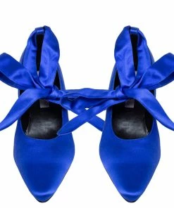 Wholesale 🧨 Stella McCartney Blue Satin Ankle Wrap Pumps Size 40 For 👩 Women 🤩 -Stella McCartney Shop luxury women stella mccartney new shoes p399117 004