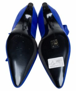 Wholesale 🧨 Stella McCartney Blue Satin Ankle Wrap Pumps Size 40 For 👩 Women 🤩 -Stella McCartney Shop luxury women stella mccartney new shoes p399117 006