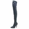 Budget 😀 Stella McCartney Grey Faux Leather Over The Knee 🥾 Boots Size 38 For 👩 Women 👍 -Stella McCartney Shop luxury women stella mccartney new shoes p41231 001