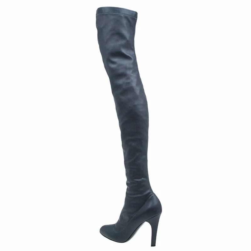 Budget ๐ Stella McCartney Grey Faux Leather Over The Knee ๐ฅพ Boots Size 38 For ๐ฉ Women ๐ 5 Budget ๐ Stella McCartney Grey Faux Leather Over The Knee ๐ฅพ Boots Size 38 For ๐ฉ Women ๐ - Image 3