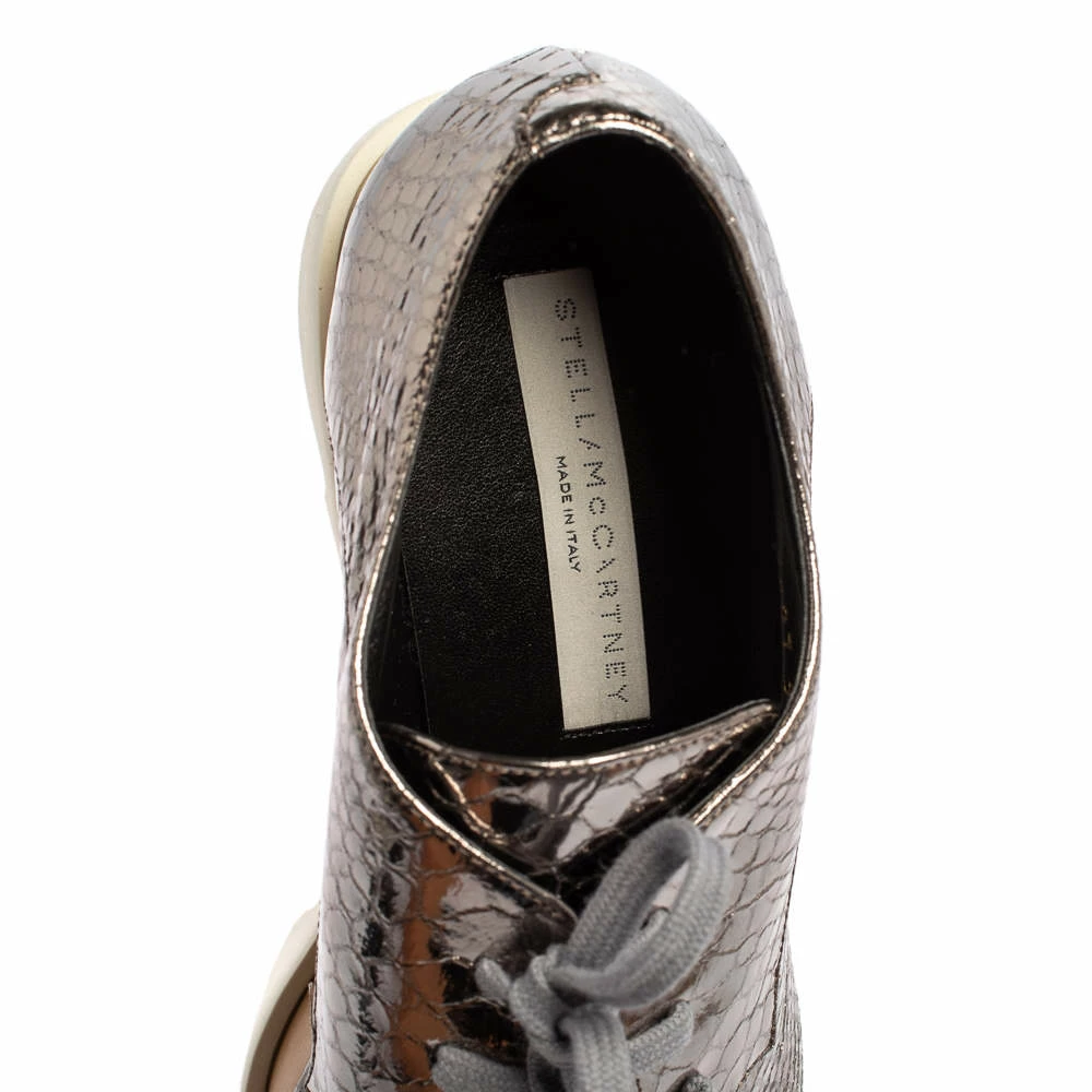 Top 10 👍 Stella McCartney Metallic Silver Snake Embossed Faux Leather Elyse Platform Derby 👟 Sneakers Size 39 For 👩 Women 😉 9 Top 10 👍 Stella McCartney Metallic Silver Snake Embossed Faux Leather Elyse Platform Derby 👟 Sneakers Size 39 For 👩 Women 😉 - Image 7