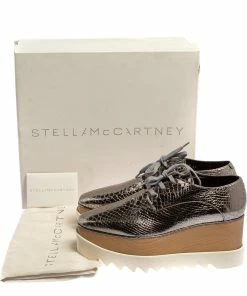 Top 10 👍 Stella McCartney Metallic Silver Snake Embossed Faux Leather Elyse Platform Derby 👟 Sneakers Size 39 For 👩 Women 😉 17 Top 10 👍 Stella McCartney Metallic Silver Snake Embossed Faux Leather Elyse Platform Derby 👟 Sneakers Size 39 For 👩 Women 😉 -Stella McCartney Shop luxury women stella mccartney new shoes p426190 007