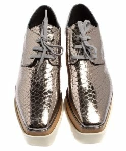 Top 10 👍 Stella McCartney Metallic Silver Snake Embossed Faux Leather Elyse Platform Derby 👟 Sneakers Size 39 For 👩 Women 😉 12 Top 10 👍 Stella McCartney Metallic Silver Snake Embossed Faux Leather Elyse Platform Derby 👟 Sneakers Size 39 For 👩 Women 😉 -Stella McCartney Shop luxury women stella mccartney new shoes p426190 008